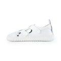 sandalias infantiles barefoot microfibra veganas suela plana flexible color blanco javea rocker ss24  