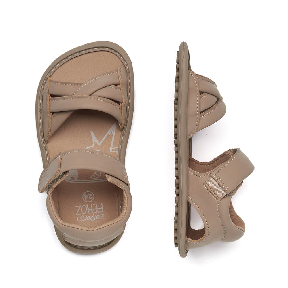 sandalias ligeras como andar descalzo ninos ninas beige beis marron claro gandia rocker ss24  