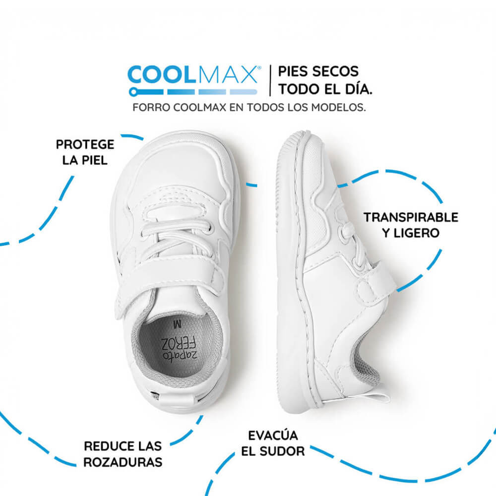zapatilla deportiva bebe feroz barefoot blanco olocau ss26 04