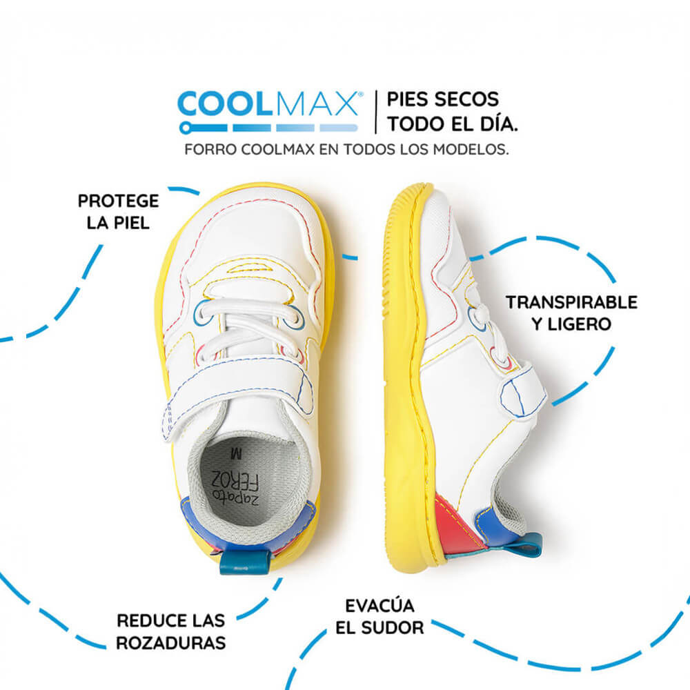 zapatilla deportiva bebe feroz barefoot multicolor olocau ss26 04