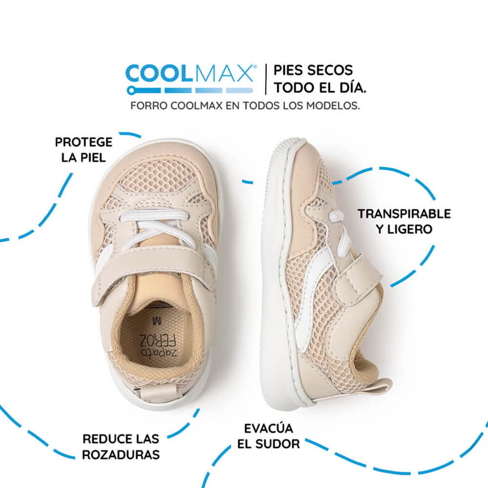 zapatillas barefoot bebe beige andar descalzo tibi feroz ss26 04