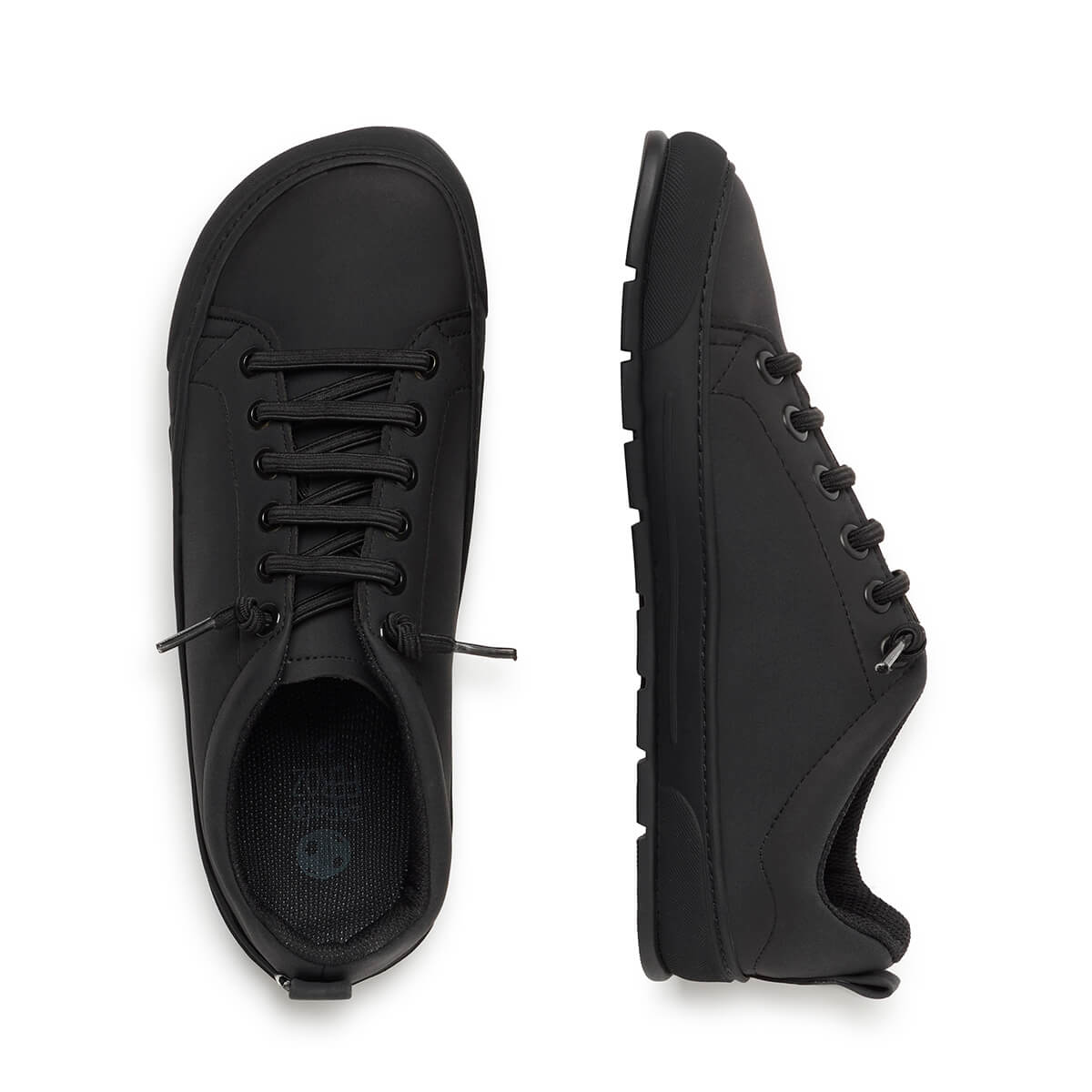 zapatillas barefoot casual urbanas cordones color negro paterna adulto aw24 03
