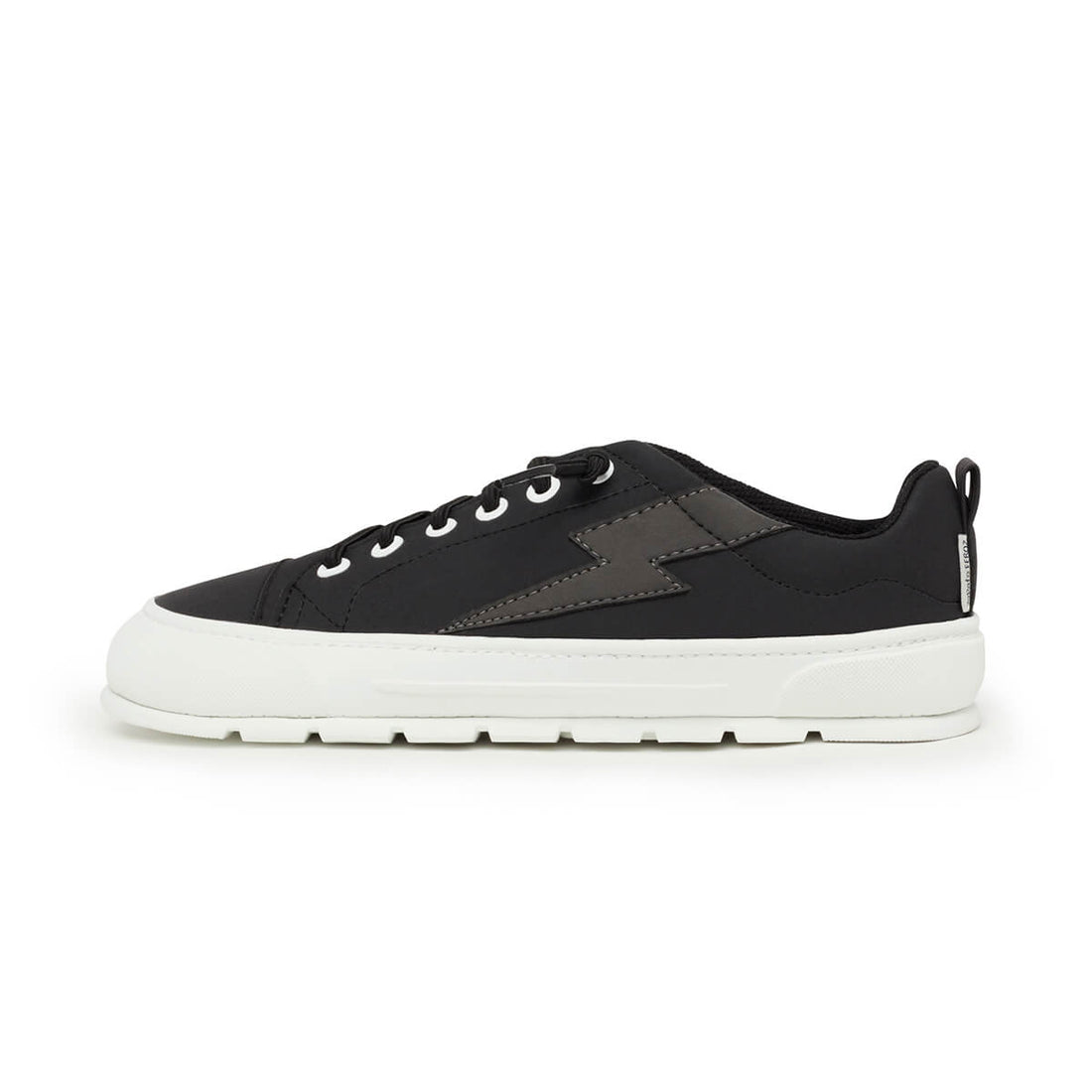 zapatillas barefoot casual urbanas cordones color negro paterna rayo adulto aw24 01 | Negro Rayo Microfibra