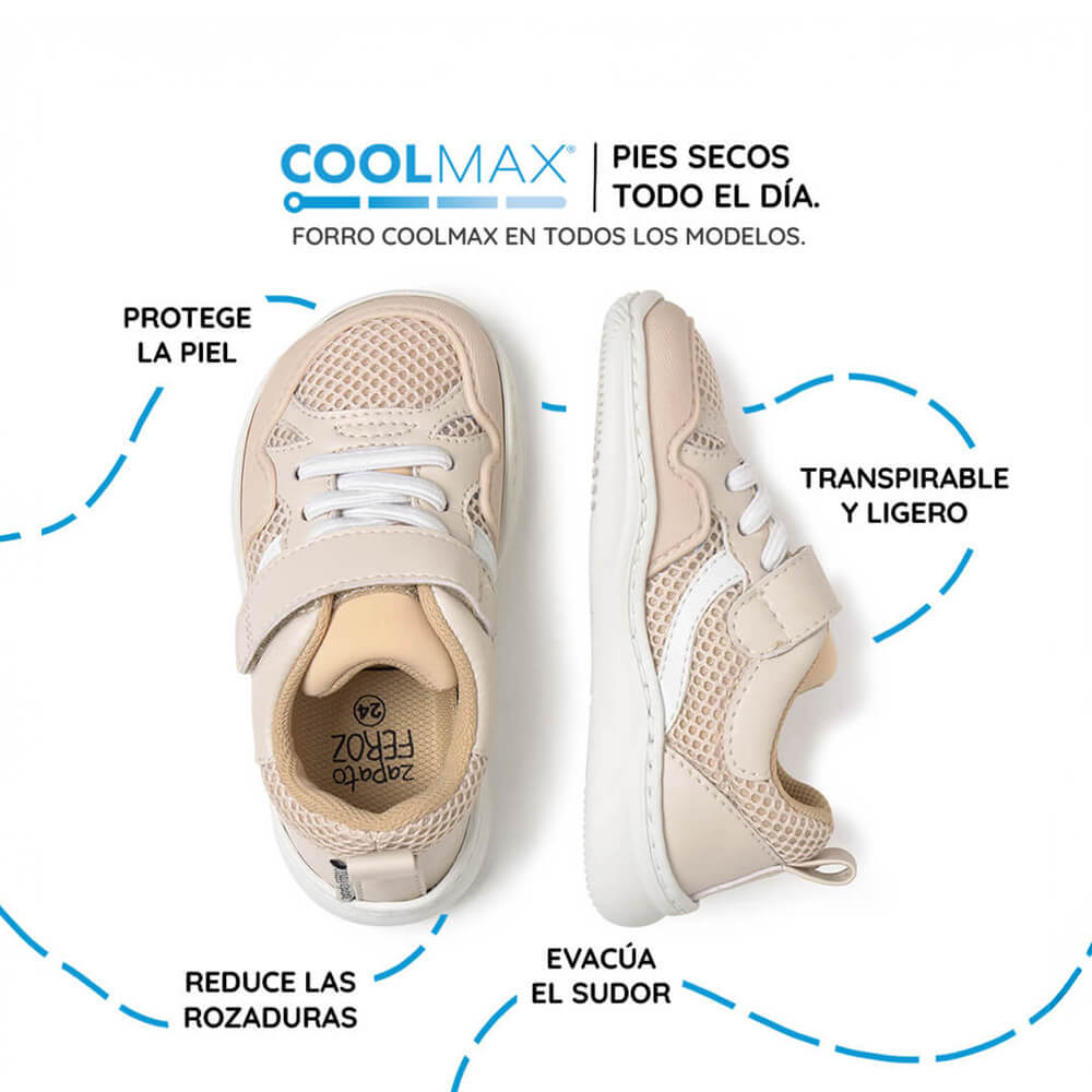 zapatillas barefoot infantil beige tibi rocker ss26 04