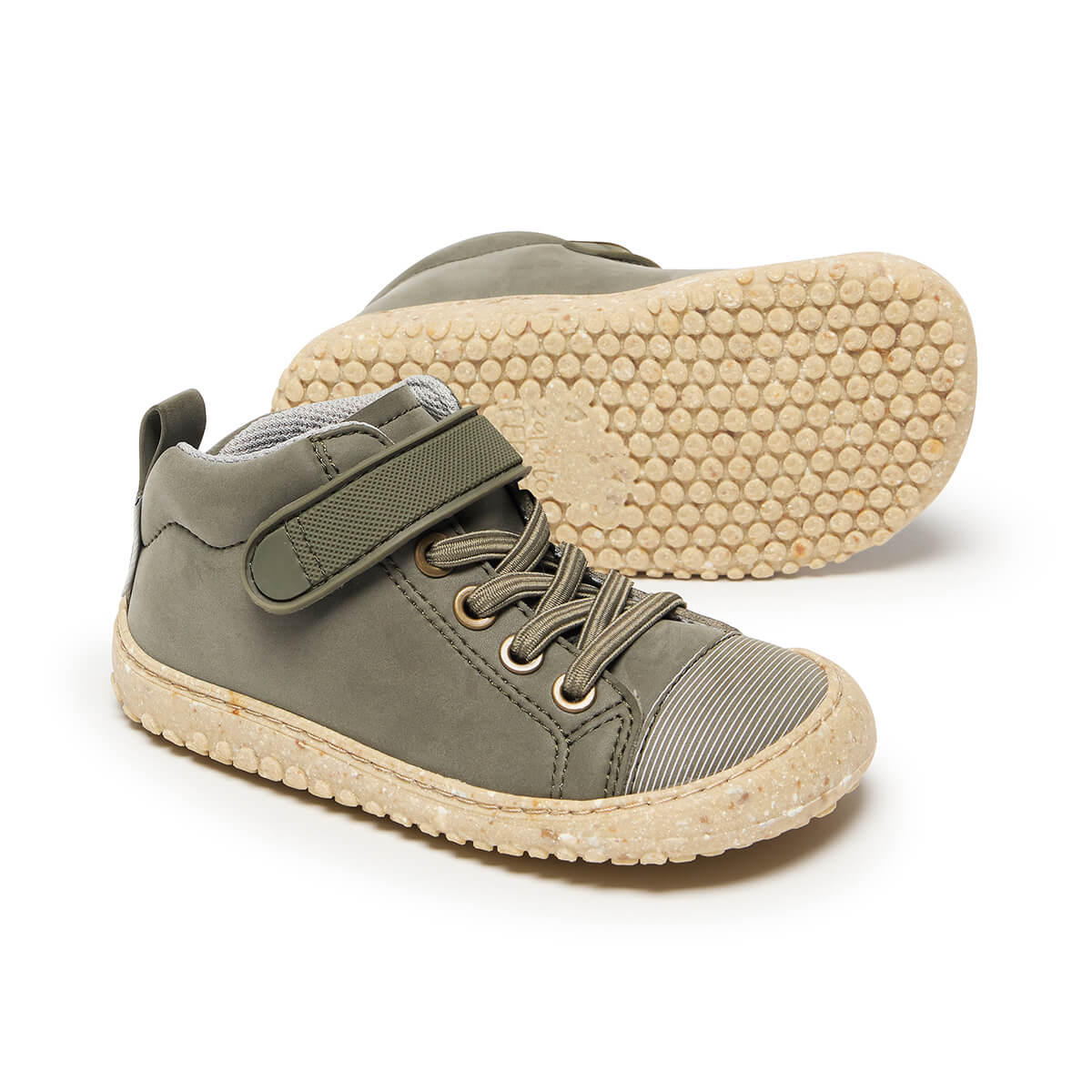zapatillas botines deportivos respetuosos forma pie espacio dedos ninos color kaki jucar rocker aw24 02
