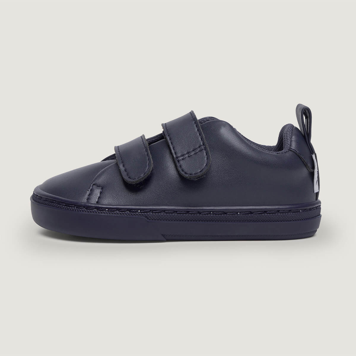 Lateral zapatillas colegial barefoot valencia rocker escolar | Azul Microfibra