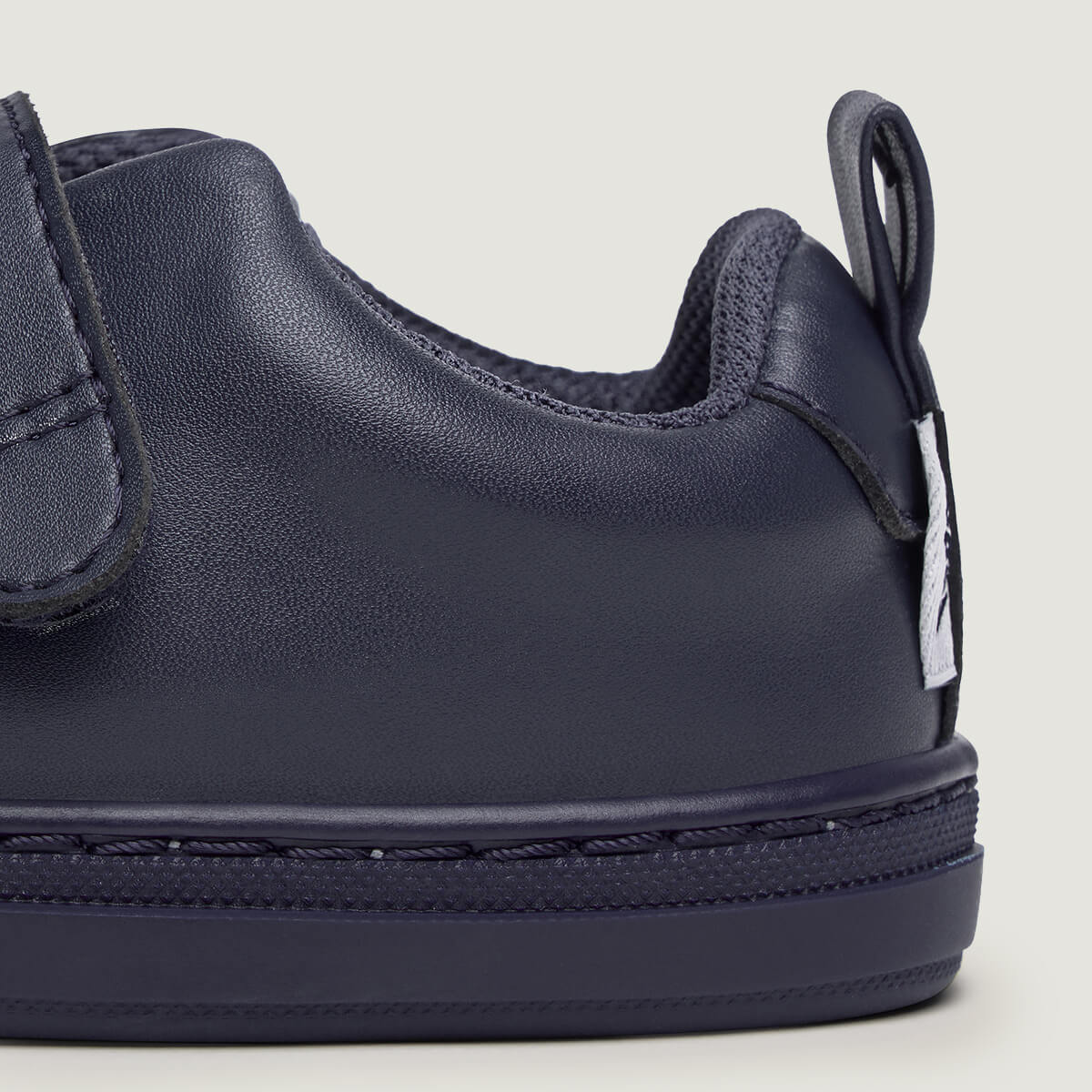 Detalle zapatillas colegial barefoot valencia rocker escolar | Azul Microfibra