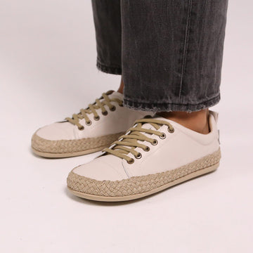 zapatillas deportivas cordones elasticos puntera flexible jerica cuerda freeker adulto ss26 cuerda beige