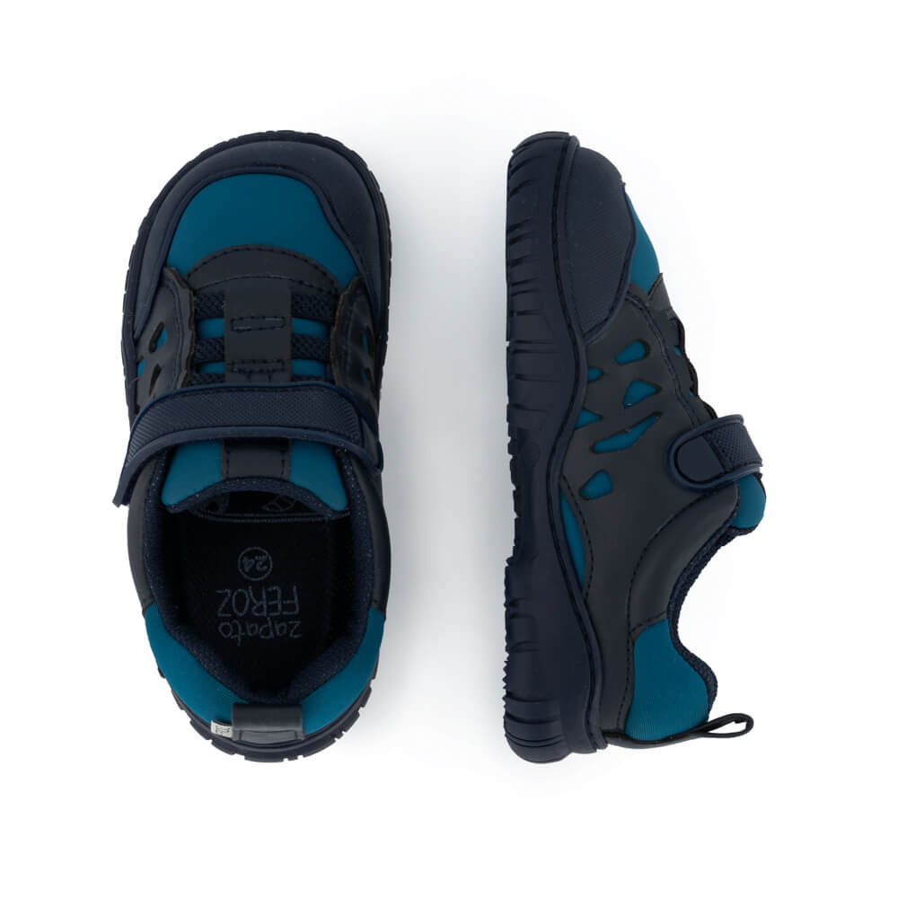 zapatillas diseno respetuoso barefoot minimalista versatil bebe onil feroz azul aqua aw24