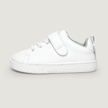 zapatillas minimalistas colegio tejido sostenible vegano microfibra ninos blanco turia rocker escolar | Blanco Microfibra
