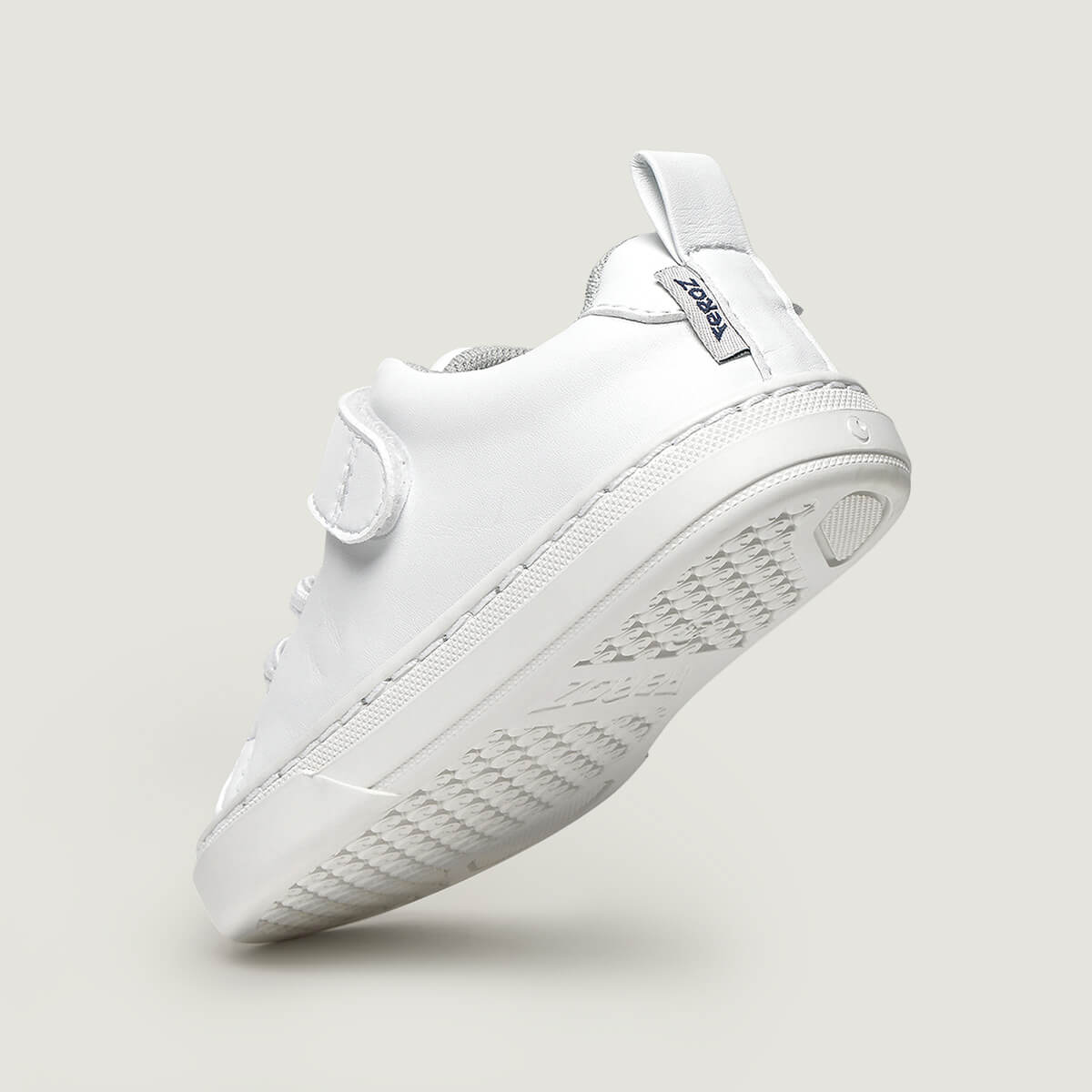 zapatillas minimalistas colegio tejido sostenible vegano microfibra ninos blanco turia rocker escolar  | Blanco Microfibra