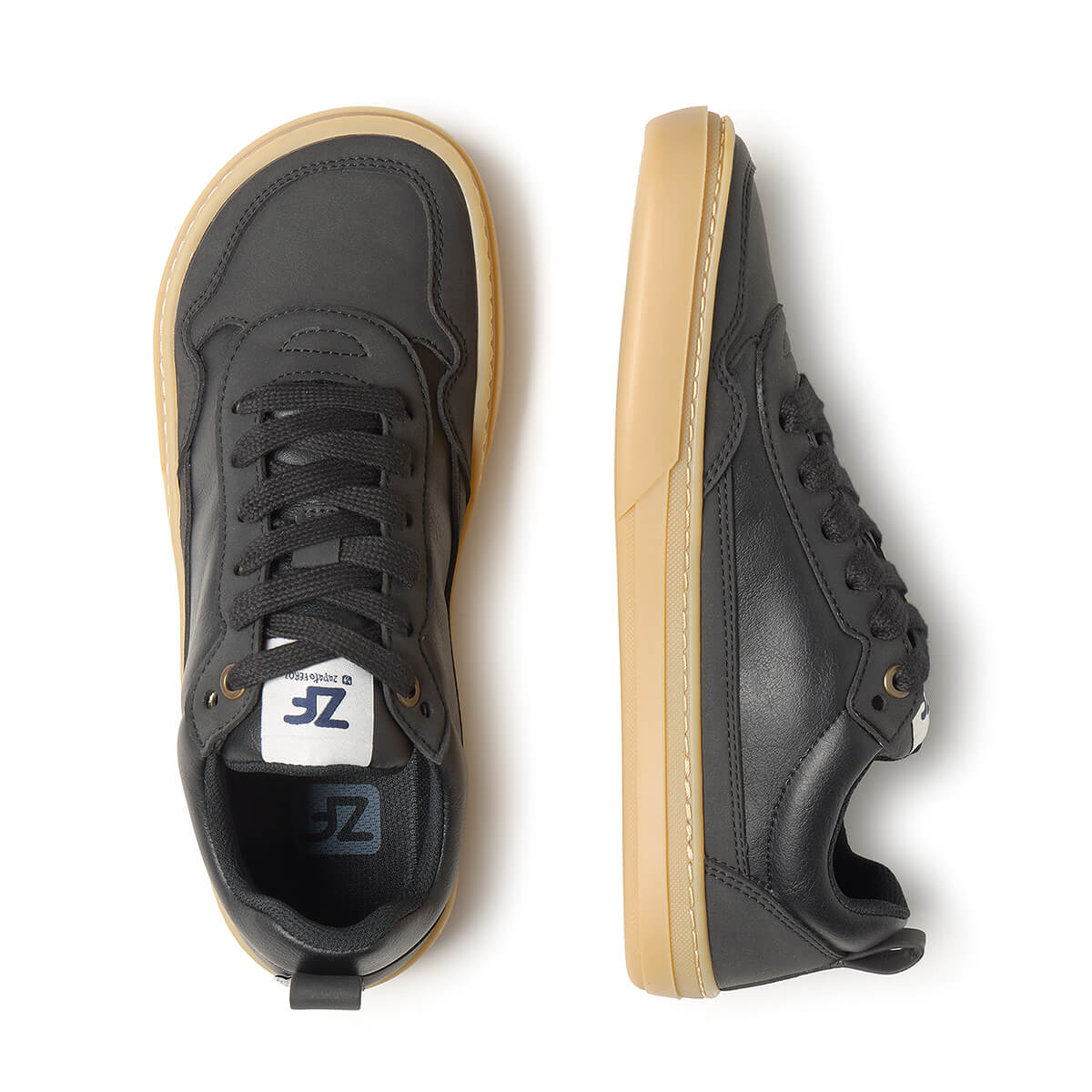 zapatillas veganas respetuosas forma pie adolescentes color negro faura freekers aw25 03