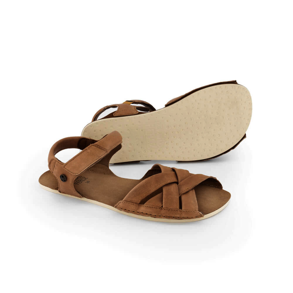 calzado adulto unisex verano comodo saludable piel natural cabra sin toxicos color nut nude marron claro gandia ss24_02 | Nut Piel