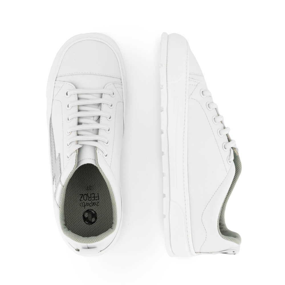 zapatos zapatillas casual respetuosas salud forma pie adulto hombre mujer color blanco roto paterna rayo ss24 03